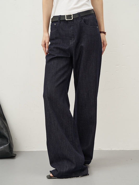 RÜEY Raw Indigo Wide-Leg Denim Jeans